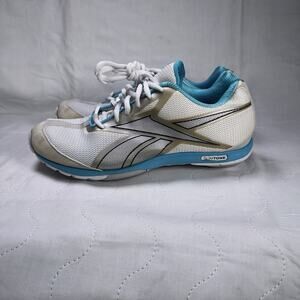 Reebok Easytone J84821 Gray/Tq Blue Athletic Walking Casual Shoes Women's Sz 7